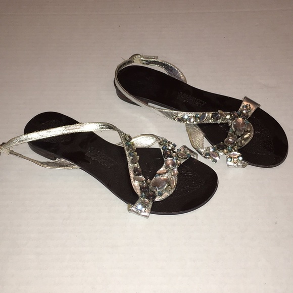 naughty monkey rhinestone sandals